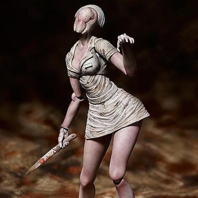 New Figma SP 061 Bobble Head Nurse Silent Hill 2 Figure Koleksi