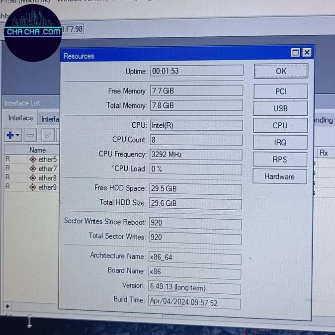 Server Mikrotik Ibm M4  Clock 3.30Ghz New Stok