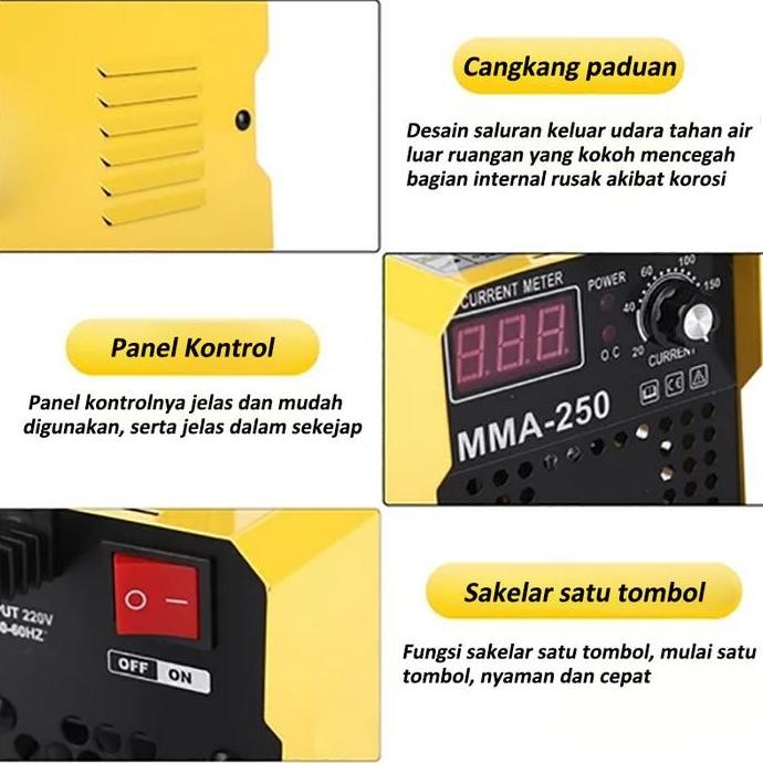 MAKITA Mesin Las Inverter mesin las listrik 450 watt MMA 250A IGBT 450 watt / Mesin las mini / Mesin