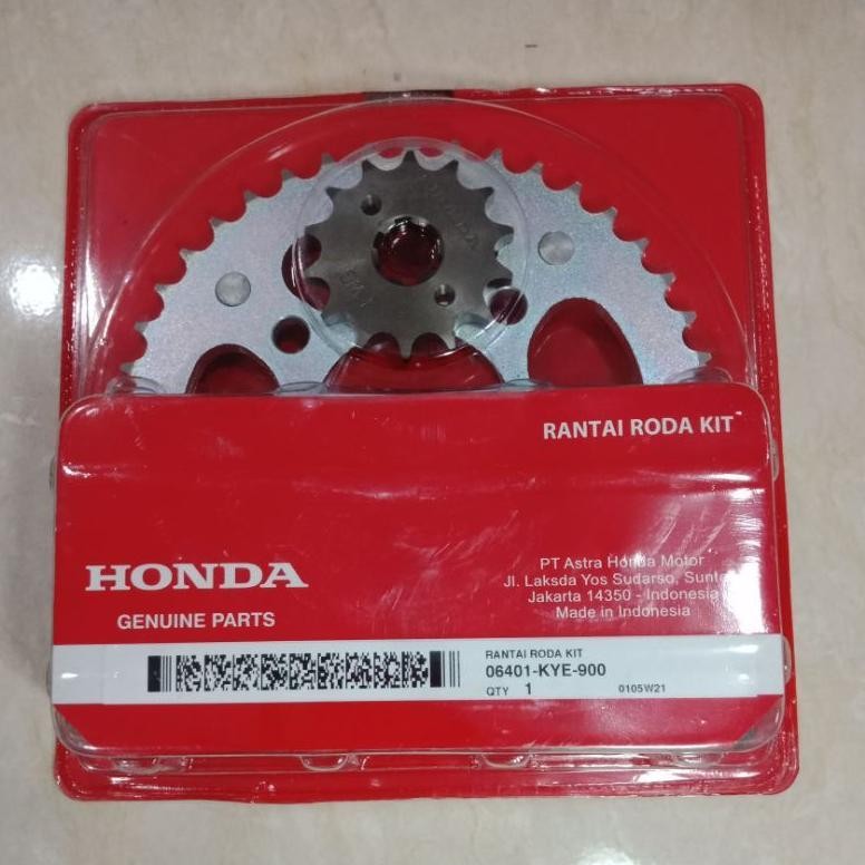GEAR SET RANTAI SET ORIGINAL HONDA MEGAPRO NEW VERZA (KYE)