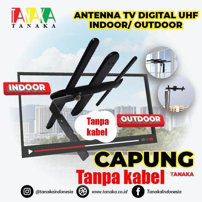 ASLI ANTENA TV DIGITAL OUTDOOR TANAKA MODEL CAPUNG DVB-T2 TANPA KABEL