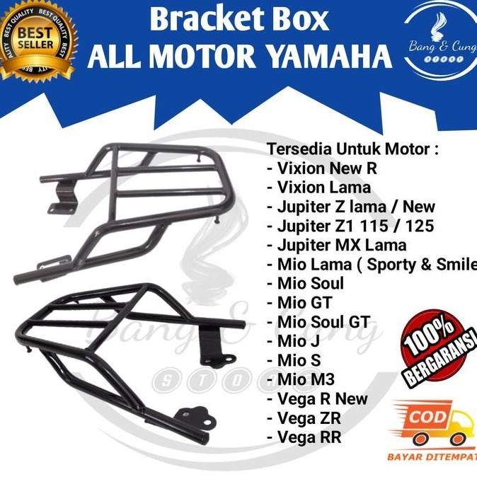 BRACKET BOX MOTOR YAMAHA MIO JUPITER LEXI NMAX DUDUKAN BEHEL BEGEL BELAKANG STOK TERBATAS