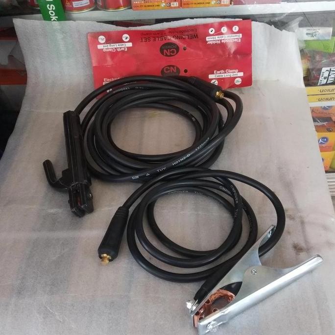 Paket Set Stang Las & Stang Masa & Kabel Las 5 Meter Stang Las Listrik