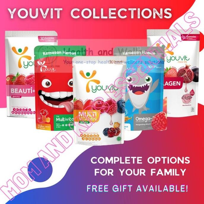 YOUVIT COLLECTIONS MULTIVITAMIN ANAK DEWASA OMEGA 3 BEAUTI COLLAGEN