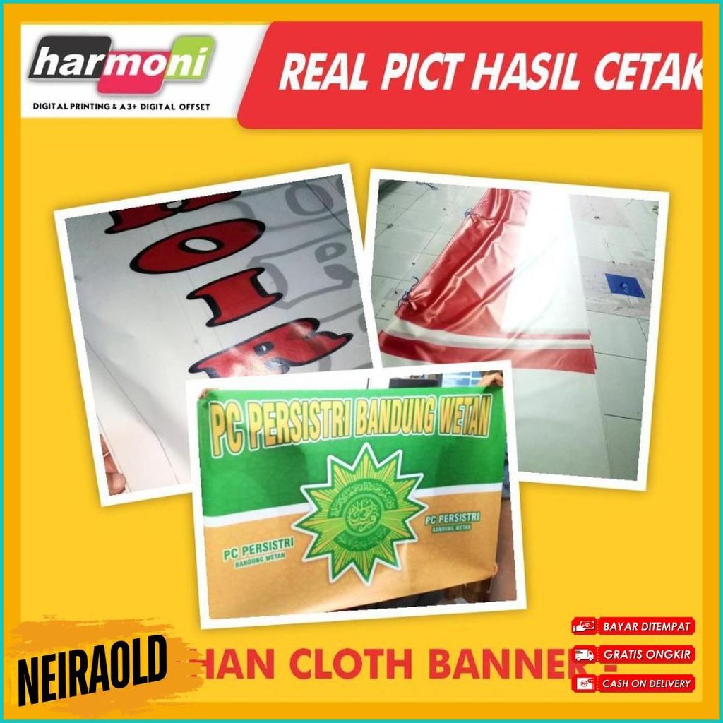 Spanduk Kain Cloth Banner - Umbul Umbul Diskon Setengah Harga
