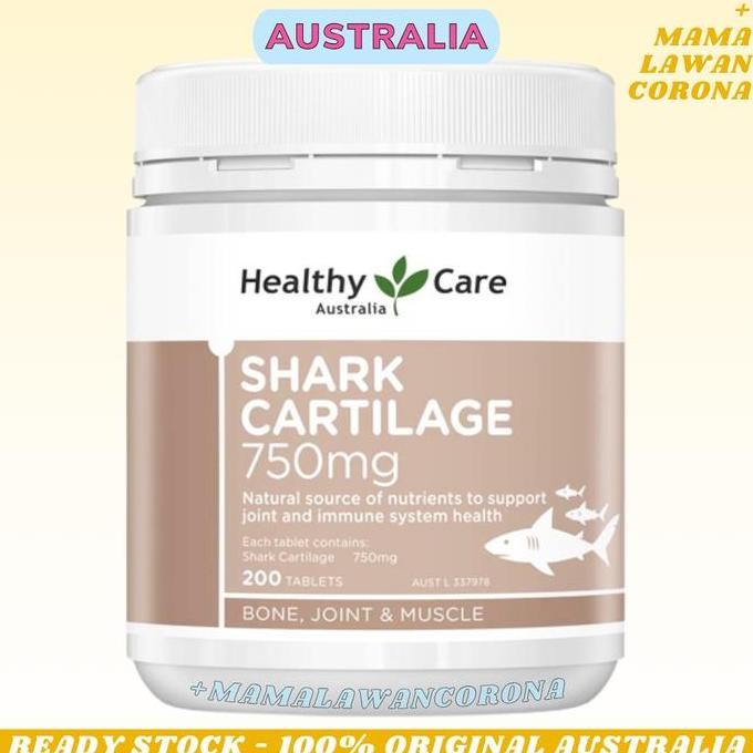 Healthy Care Shark Cartilage 750mg 200 Tablet Oil 200Tabs Tabs