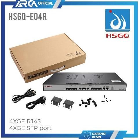 Olt Hsgq Epon E04R E04Id L3 4Pon Sfp Px20+++ 4*1G Sfp+ Ac+Dc Non Sfp New Stok