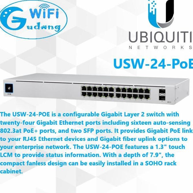 Ubiquiti Unifi Switch 24-Port Poe Usw-24-Poe New Stok
