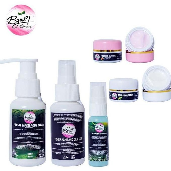Promo / Terlaris Paket acne clear cream jerawat parah aktif bernanah byout by nisa skincare Facial W