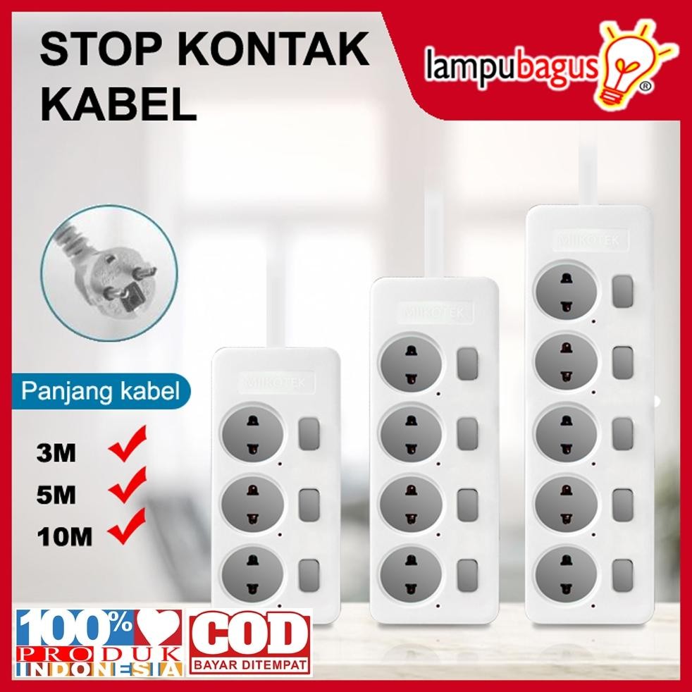 Stop Kontak Kabel + Saklar On Off / Stop Kontak Kabel Switch On Off