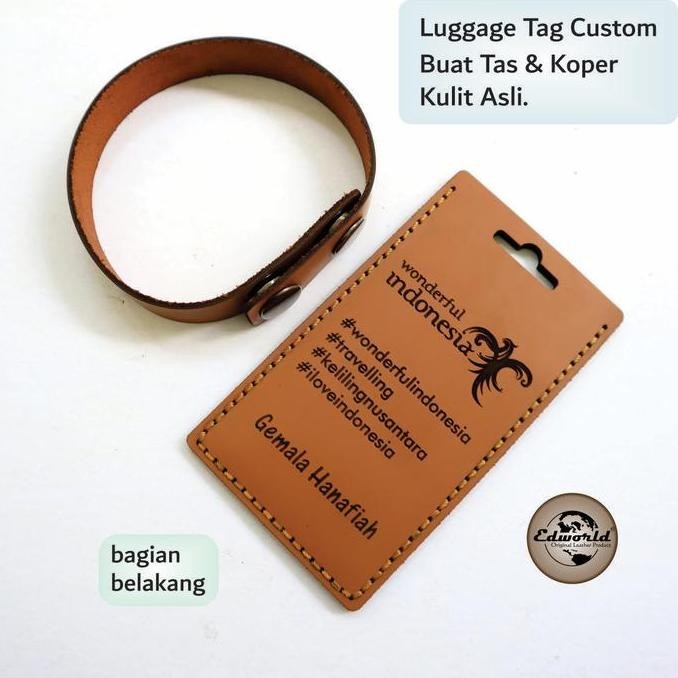 Tersedia Luggage Tag Koper / Tas Travel Custom Nama Akrilik Gantungan Identitas