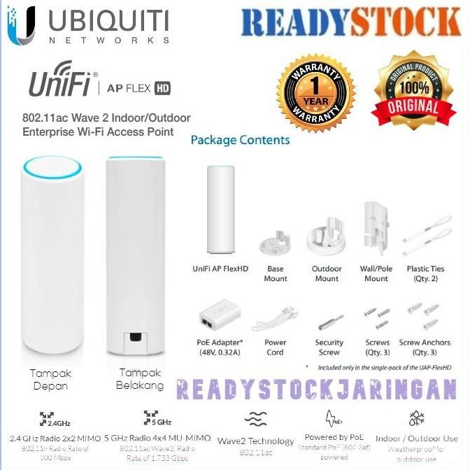 Ubiquiti Uap-Flex Hd Unifi Ap Flex Hd 802.11Ac Wave 2 Access Point New Stok