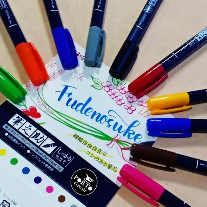 

Promo Tombow Fudenosuke Brush Pen Hard Tip Set 10 Kuas Kaligrafi Jepang
