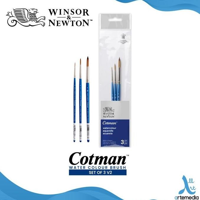 

Promo Set Kuas Winsor & Newton Cotman - 3Pcs Watercolor Synthetic Brush