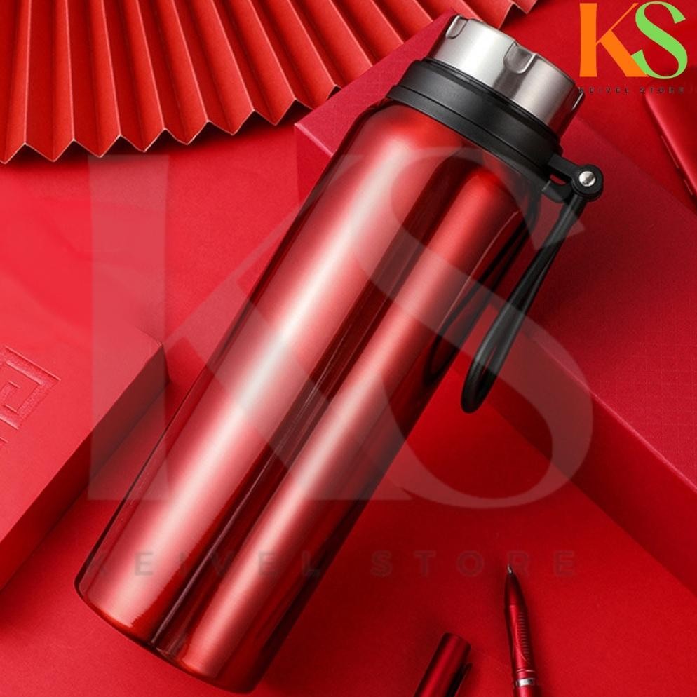 Thermos Air Panas Termos Travel Tumbler Portable 1.2 Liter Merah