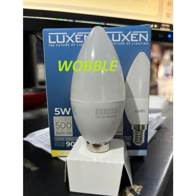 Bohlam Luxen Led Candle Lampu Led Luxen Jantung Hias 5W 5 W 5 Watt