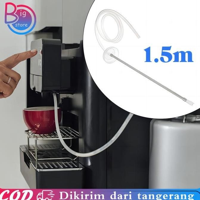 Diskon 1.5 Meter Selang Silikon Pompa Galon Elektrik Pipa Galon Stainless 304 Pipa Selang Air Pompa 