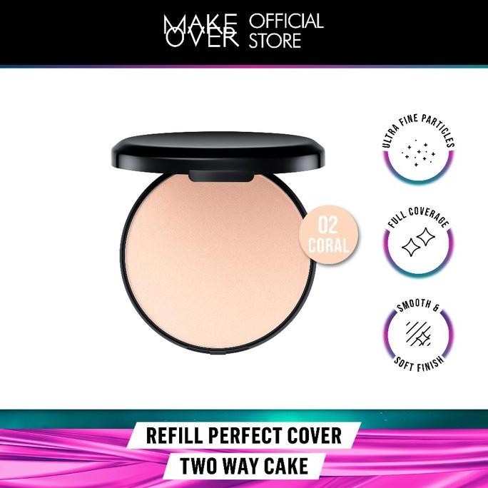 SIAP KIRIM MAKE OVER PERFECT COVER REFILL TWC 12G - BEDAK PADAT WAJAH NATURAL MATTE COVERAGE TINGGI