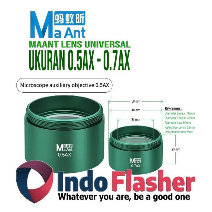 LTS LENSA TAMBAHAN LENSA PENINGGI MICROSCOPE Lensa 0.7 x Lensa 0.5 x
