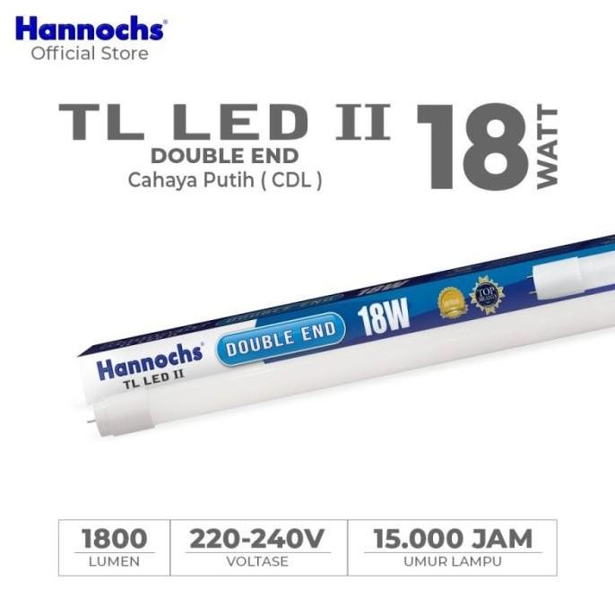 Lampu Tl Led T8 Hannochs Bohlam Neon Led Tl 18W 30W 40W Double End