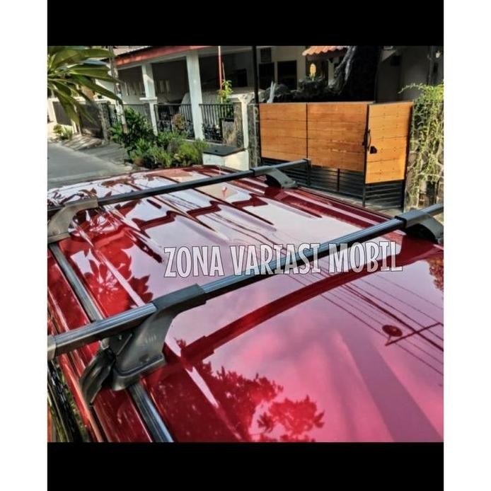 Crossbar Cross bar Kaki Rack Jepit Body Mobil Universal Minibus / Sedan (580)