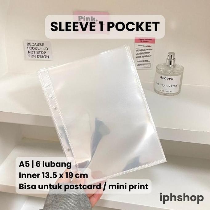 

ready stock !!! iphshop - 10 Lembar Sleeve Binder A5 6Ring | Photostrip Photocard Motif Hologram & Polos