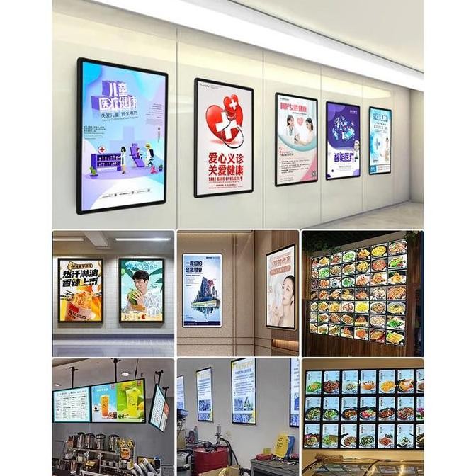 

ready stock !!! LIGHT BOX DISPLAY POSTER FRAME LED MONITOR IKLAN SLIM ROUND EDGE