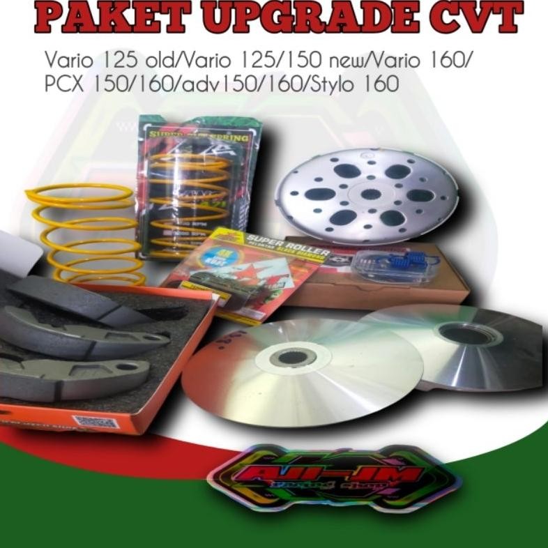 Paket UPGRADE CVT Pulley custom mangkok ganda kartel kanvas ganda daytona per cvt per sentri roller 