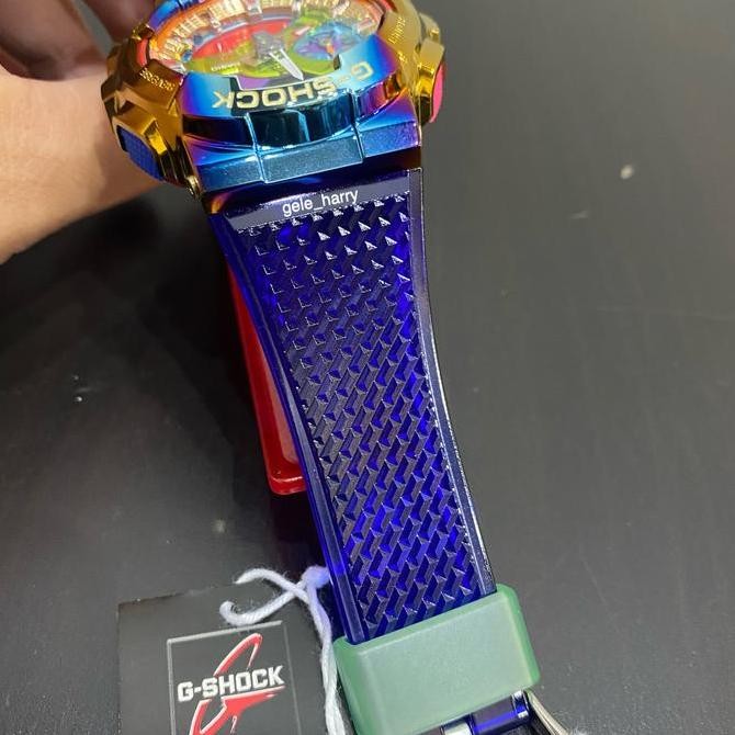 new  Casio Gshock GM 110RB-2A Rainbow Ion Plating Bezel