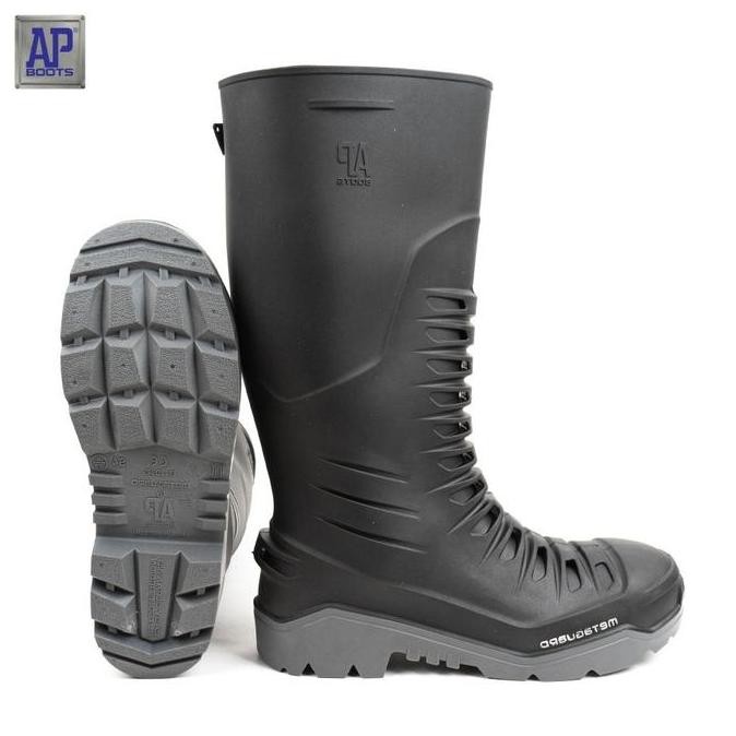 new  Sepatu AP Boots METAGUARD Hitam Sepatu Boot Pertukangan Ujung Besi Metaguard Hitam