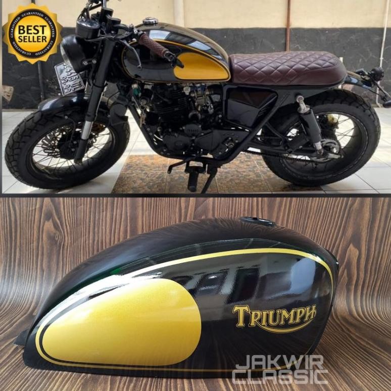 Tangki custom japstyle bober bratstyle Scrambler GL Scorpio Tiger Byson Thunder triump polos cembung