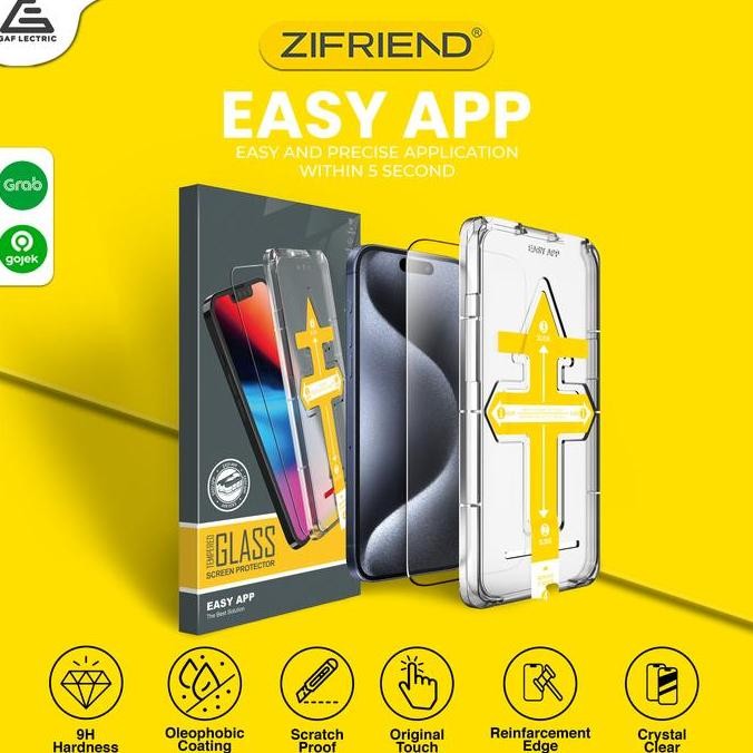 ZIFRIEND TEMPERED GLASS IPHONE 16 / 16 PLUS / 16 PRO MAX ANTI GORES