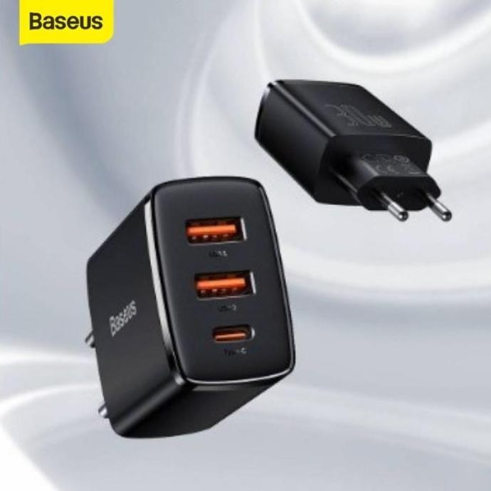 Kepala Charger Baseus Compact Quick Charger 2U+C 30W EU