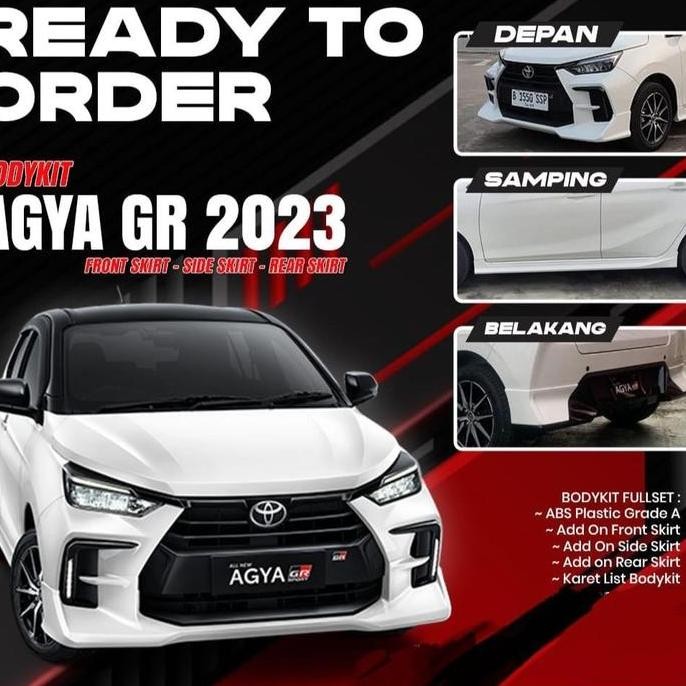 ready Bodykit Agya 2023 2024 Model GR TRD Bodykit Toyota Agya 2023 2024 GR Plastik