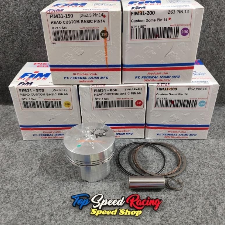 PISTON FIM 31 SEHER UKURAN 61 / 61,5 / 62 / 62,5 /63 PEN 14 MENTAH BAUT VARIO 150 / NMAX / AEROX / P