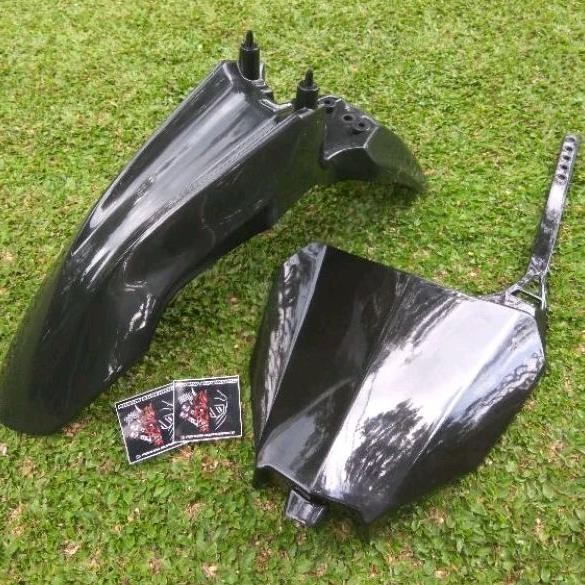 set spakbor CRF 110 + papan nomor CRF 250, spakbor minimoto crf 110 model pendek / cr 65,  papan nom