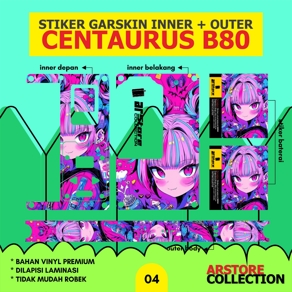 

Promo2pcs - Stiker Label Centa B80 004 Garskin Stiker/not Case Premium Quality CustomCOD