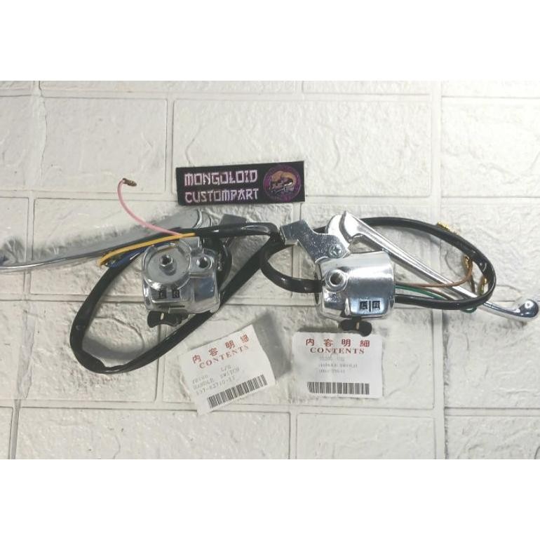 holder saklar sakelar tombol sein handle rem kopling set kanan kiri yamaha L2G YB100 YB 100 merk con