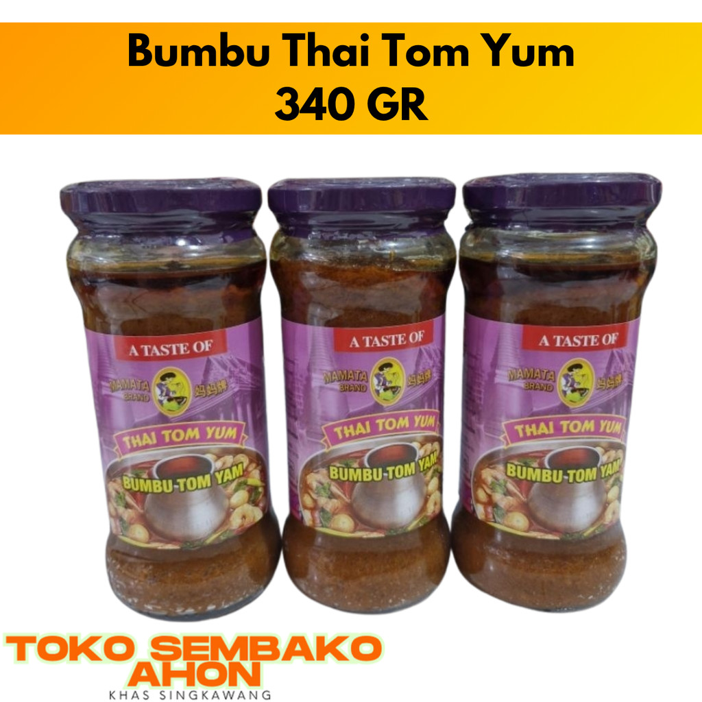 

Bumbu Thai Tom Yum / Bumbu TomYum Mamata / Thai Tom Yum Kecil 340 g / Bumbu Kuah Tom Yum Mamata / Pasta Tom Yum Thailand / Bumbu Sup Pedas Asam Thailand