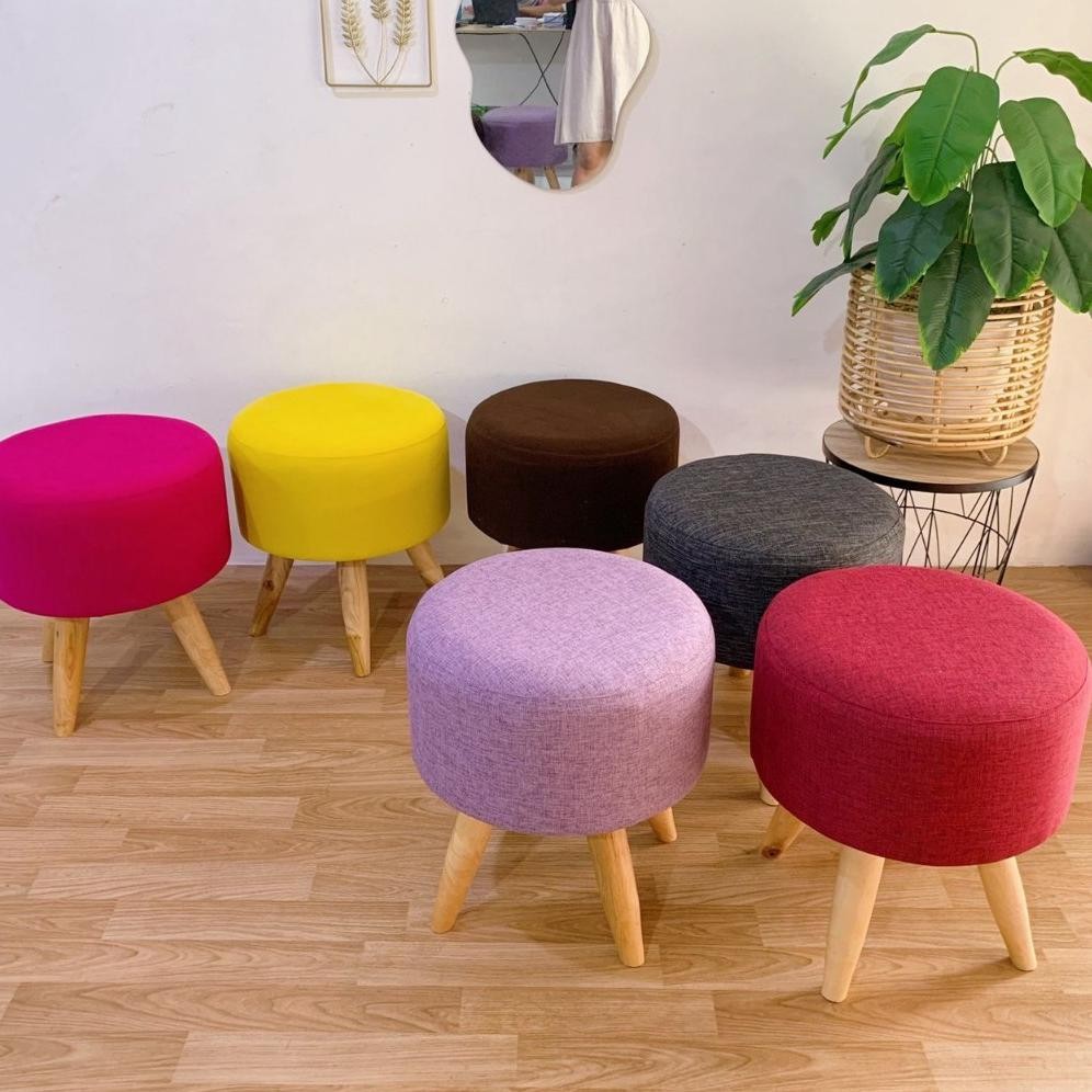 SOFA STOOL KURSI BULAT MINIMALIS STOOL KANCING STOOL POLOS STOOL MOTIF