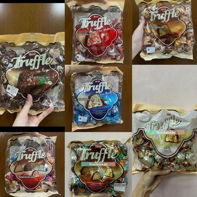 

[400GR] ELVAN TRUFFLE CHOCOLATE ASSORTMENT / MILK / DOUBLE TWIST MIX / STRAWBERRY / CARAMEL / HAZELNUT / COCONUT TURKI