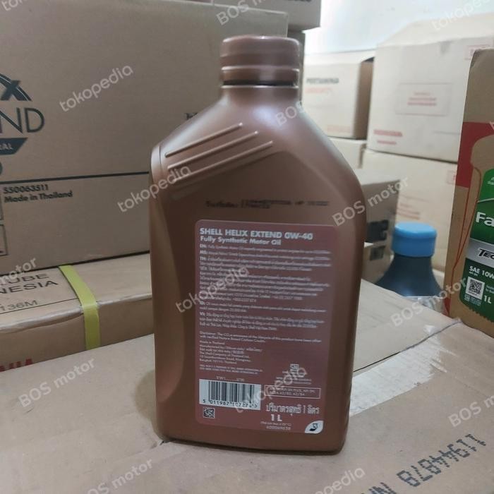 Shell Helix Extend 0W-40 1Liter. Oli Mobil Full Synthetic. Original