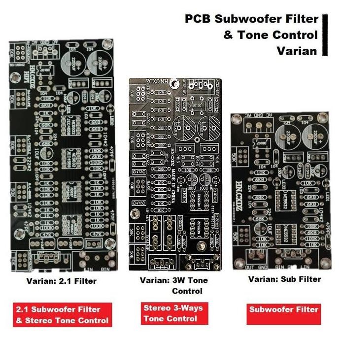 Pcb Diy Hifi Audio Stereo Filter 2.1/Subwoofer/Tone Control Ic Ne5532