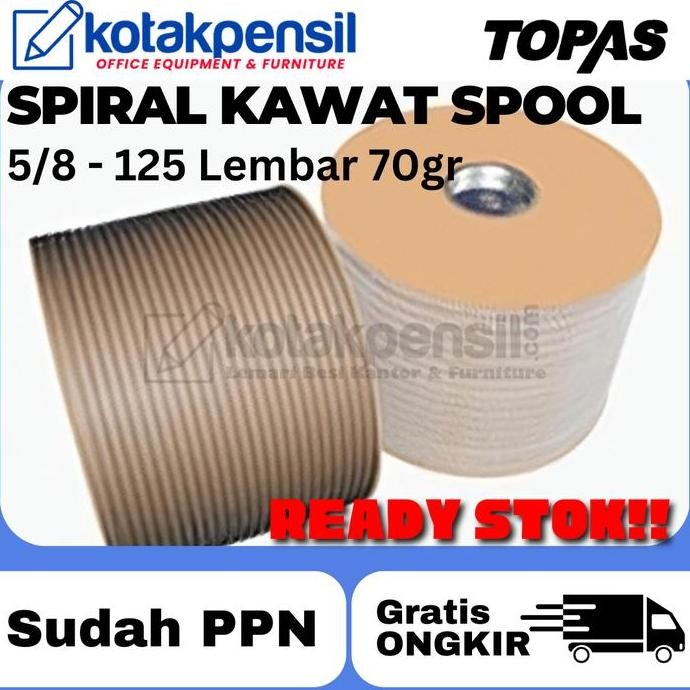 

Promo Spiral Kawat Jilid Spool Roll Gulungan O-BINDING Wire - 5/8 No.12 COD