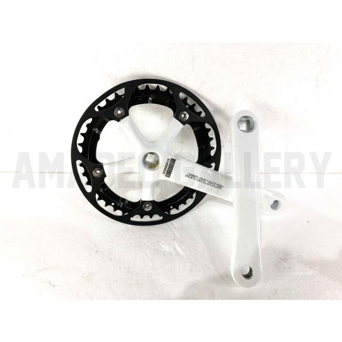 Part Sepeda Crank Sr Suntour Single Multi Speed 42 T Putih Susu 170 Taiwan