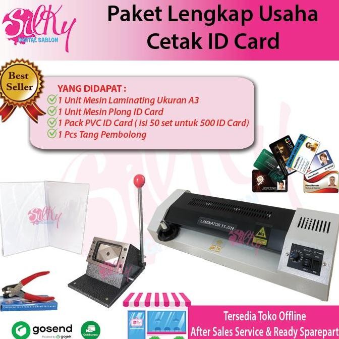 

Promo Paket Cetak ID Card / Paket Usaha Cetak ID Card / Mesin Laminating / PVC ID Card / Plong ID Card COD