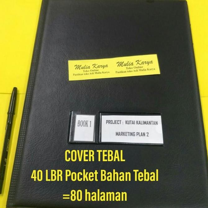 

TERBARU - Clear Holder 40 Lbr Map Dokumen Cover Tebal Motif Kulit Plastik Tebal