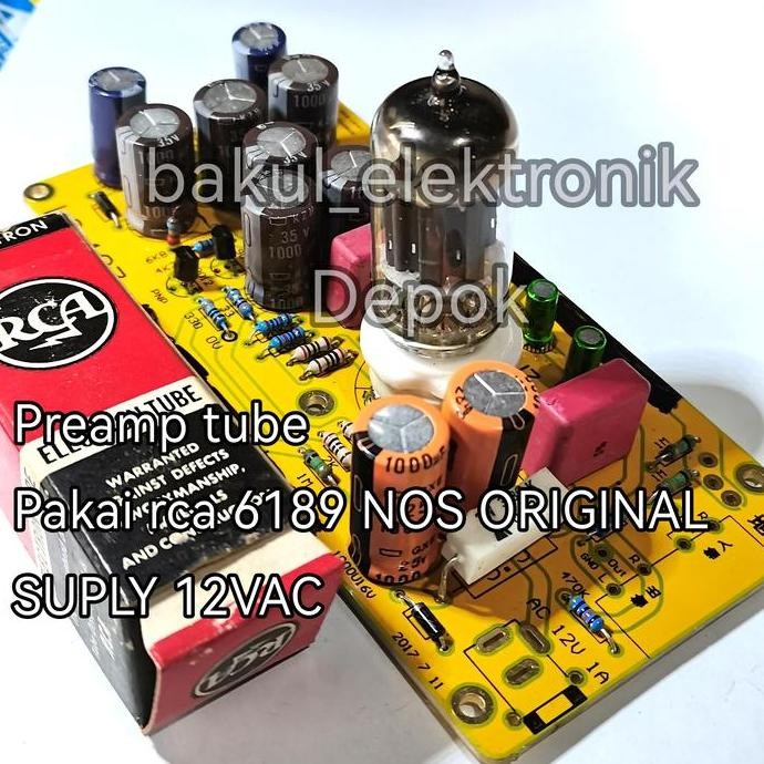PREAMP TUBE 12AU7 12AT7 ECC81 (kit jadi seperti gambar)