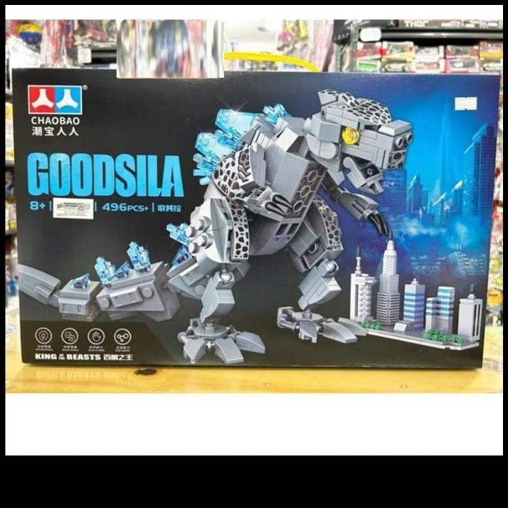 Mainan Susun Balok Brick Godzilla Monster Goodsila Bongkar Pasang Mainan Edukasi