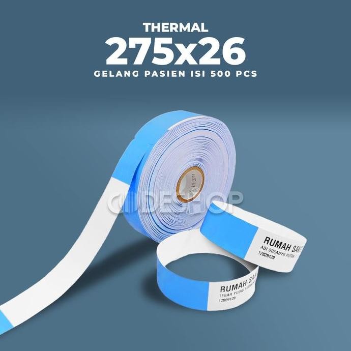 

Label Thermal Gelang Pasien 275X26Mm Stiker Printer Bar Gprinter New Stok